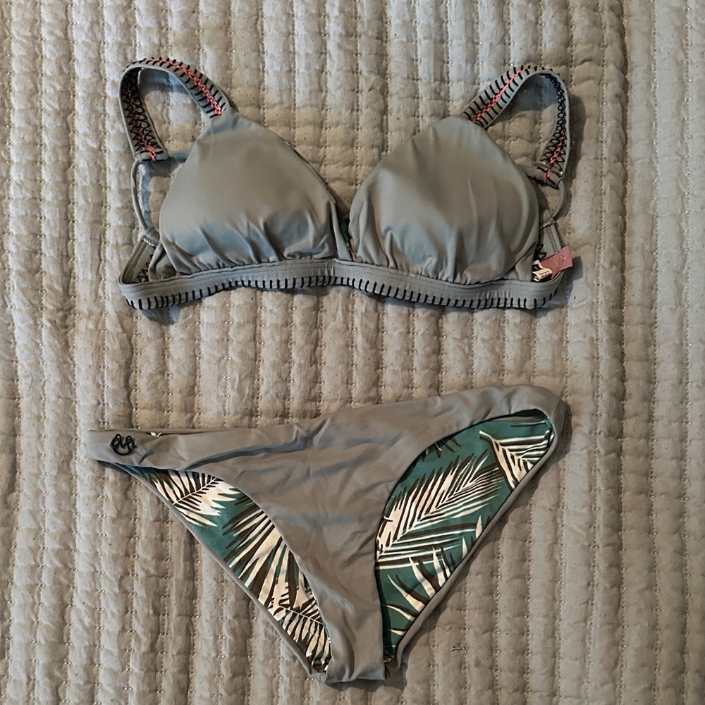 Maaji Green reversible Palm Bikini Set